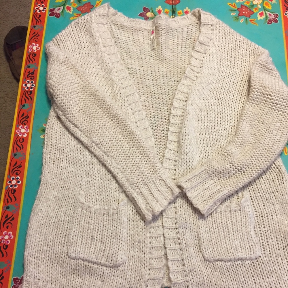 Oversized cream ModCloth Alice moon sweater